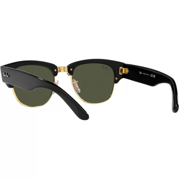 RayBan Womens Rb0316s Mega Clubmaster Square SunglassesBlack on Gold Green