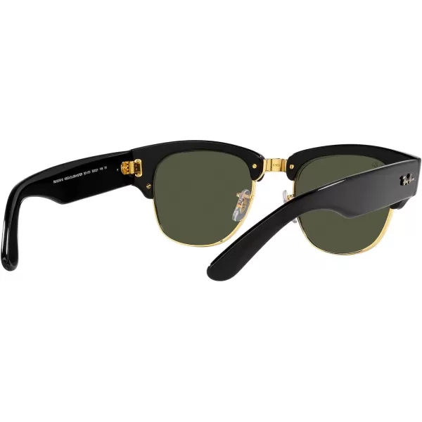 RayBan Womens Rb0316s Mega Clubmaster Square SunglassesBlack on Gold Green