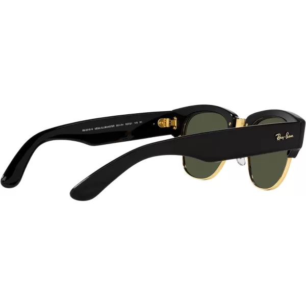 RayBan Womens Rb0316s Mega Clubmaster Square SunglassesBlack on Gold Green