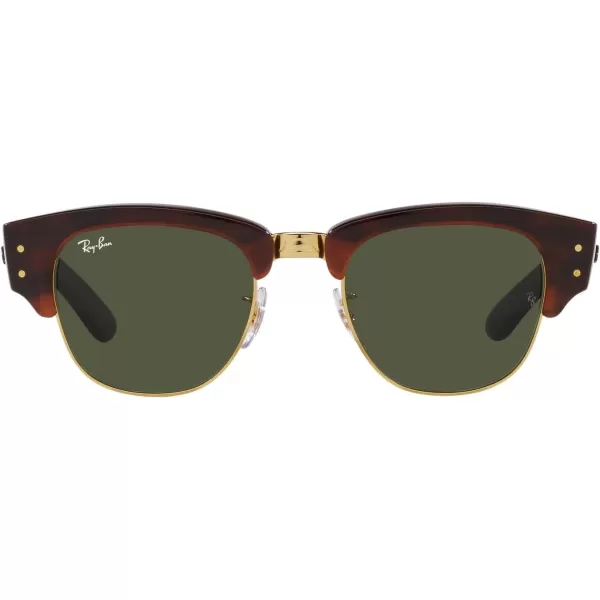 RayBan Womens Rb0316s Mega Clubmaster Square SunglassesMock Tortoise on Gold Green