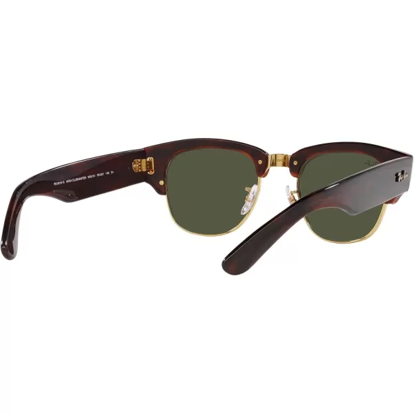 RayBan Womens Rb0316s Mega Clubmaster Square SunglassesMock Tortoise on Gold Green