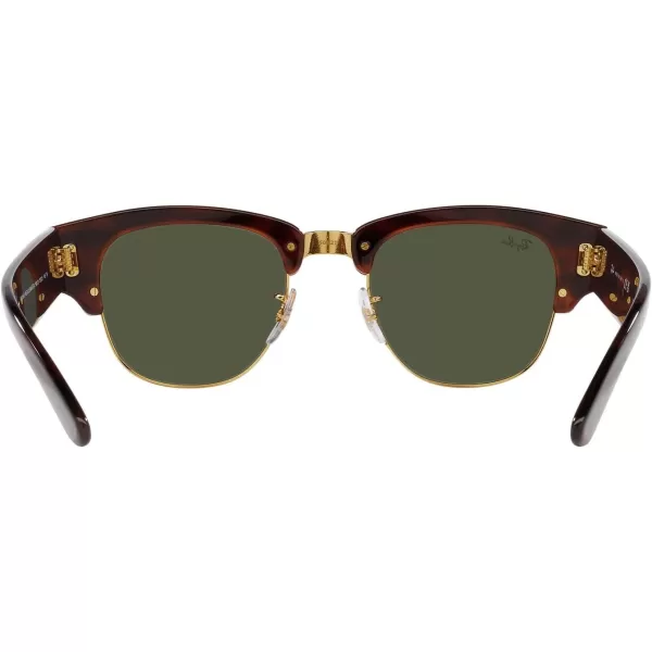 RayBan Womens Rb0316s Mega Clubmaster Square SunglassesMock Tortoise on Gold Green