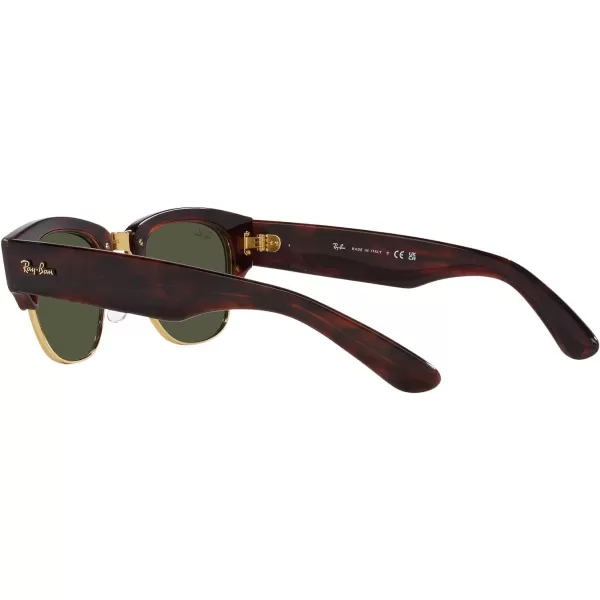 RayBan Womens Rb0316s Mega Clubmaster Square SunglassesMock Tortoise on Gold Green