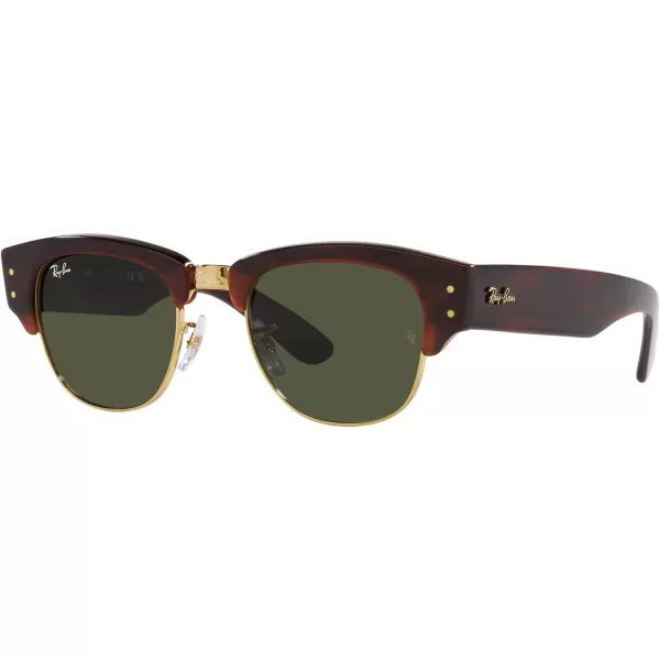 RayBan Womens Rb0316s Mega Clubmaster Square SunglassesMock Tortoise on Gold Green