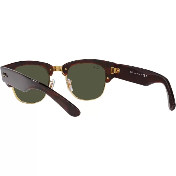 RayBan Womens Rb0316s Mega Clubmaster Square SunglassesMock Tortoise on Gold Green