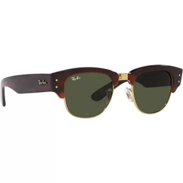 RayBan Womens Rb0316s Mega Clubmaster Square SunglassesMock Tortoise on Gold Green