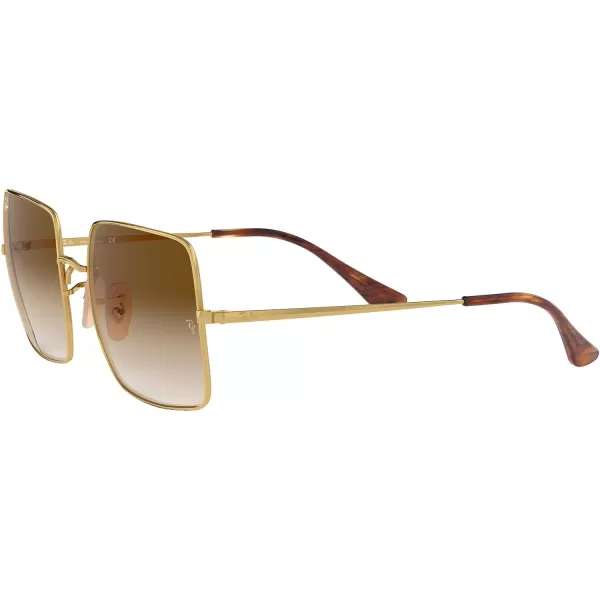 RayBan Womens Rb1971 Square SunglassesGoldClear Gradient Brown