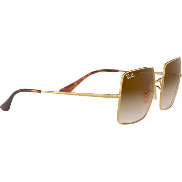 RayBan Womens Rb1971 Square SunglassesGoldClear Gradient Brown