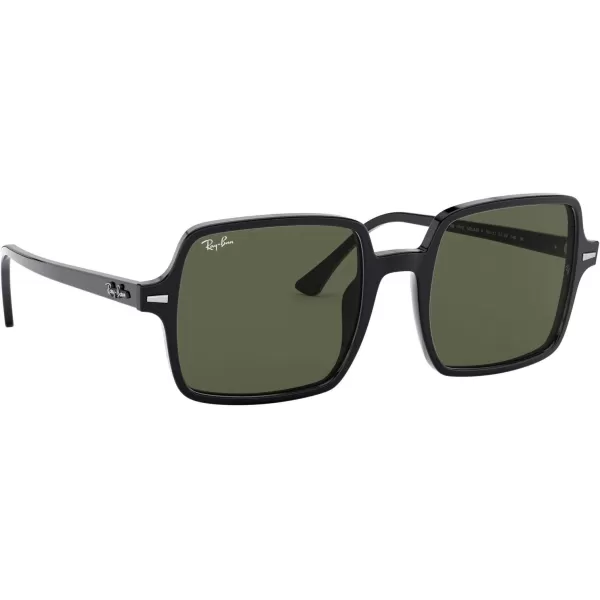 RayBan Womens Rb1973 Square Ii SunglassesBlackG15 Green