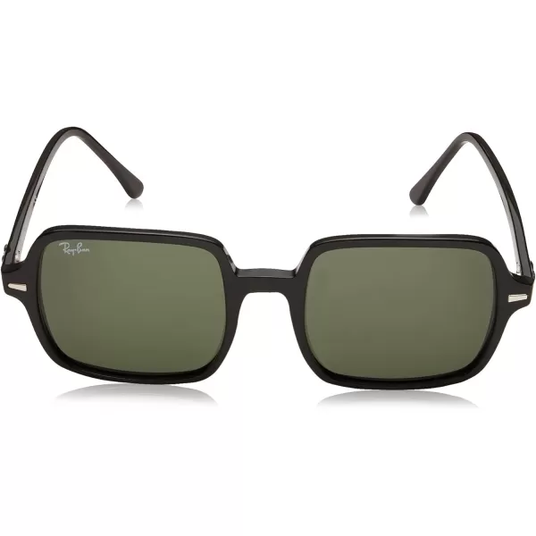 RayBan Womens Rb1973 Square Ii SunglassesBlackG15 Green