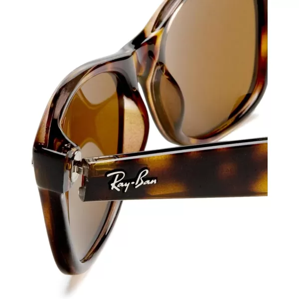 RayBan Womens Rb2132 New Wayfarer Square SunglassesYellowBrown TortoiseCrystal Brown