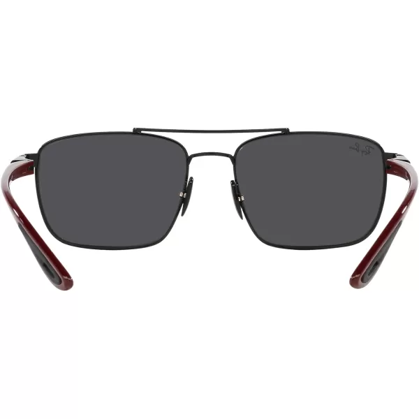 RayBan Womens Rb3715m Scuderia Ferrari Collection Square SunglassesBlackDark Grey