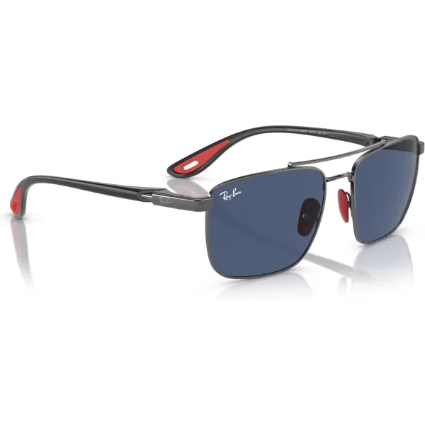 RayBan Womens Rb3715m Scuderia Ferrari Collection Square SunglassesGunmetalDark Blue