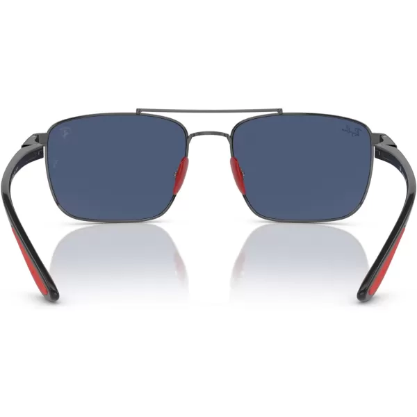 RayBan Womens Rb3715m Scuderia Ferrari Collection Square SunglassesGunmetalDark Blue