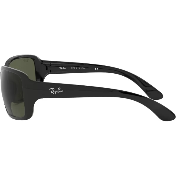 RayBan Womens Rb4068 Square SunglassesBlackG15 Green