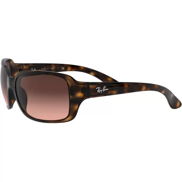 RayBan Womens Rb4068 Square SunglassesHavanaPink Gradient Brown