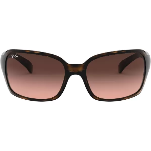 RayBan Womens Rb4068 Square SunglassesHavanaPink Gradient Brown