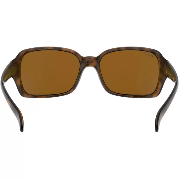 RayBan Womens Rb4068 Square SunglassesHavanaPolarized B15 Brown