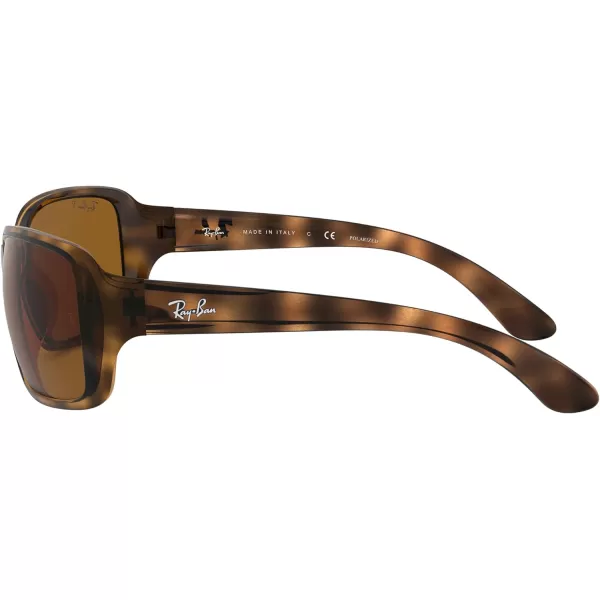 RayBan Womens Rb4068 Square SunglassesHavanaPolarized B15 Brown