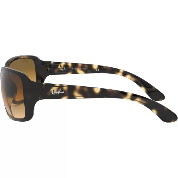 RayBan Womens Rb4068 Square SunglassesLight HavanaClear Gradient Brown