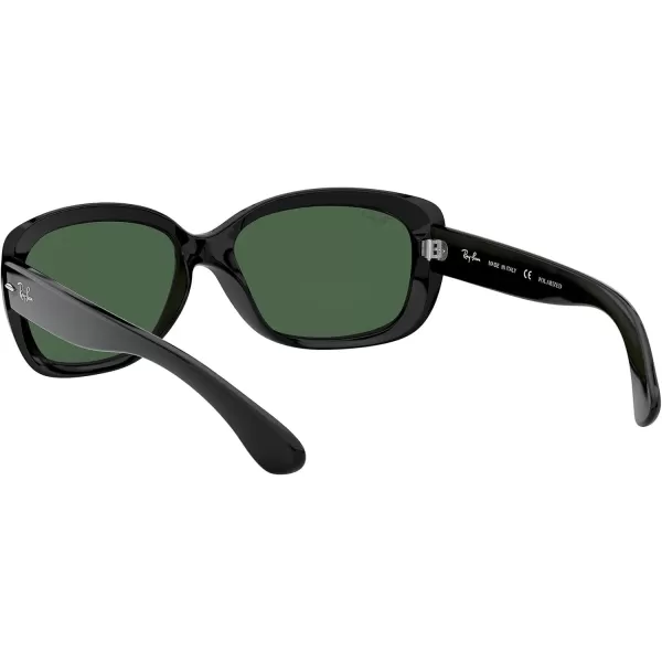 RayBan Womens Rb4101 Jackie Ohh Butterfly SunglassesBlackPolarized Dark Green