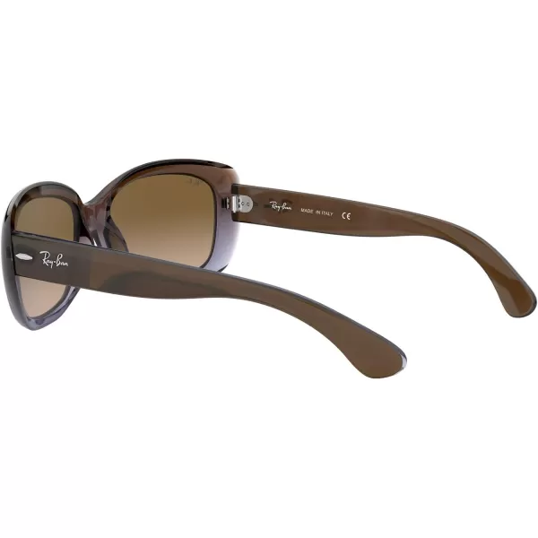 RayBan Womens Rb4101 Jackie Ohh Butterfly SunglassesBrown Gradient LilacLight Brown Gradient Brown