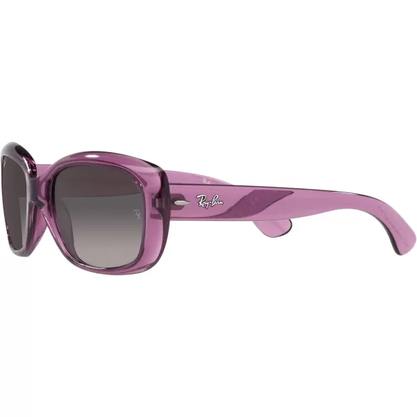 RayBan Womens Rb4101 Jackie Ohh Butterfly SunglassesTransparent VioletGrey Gradient Polarized