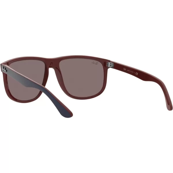 RayBan Womens Rb4147 Boyfriend Square SunglassesMatte Blue on BrownViolet