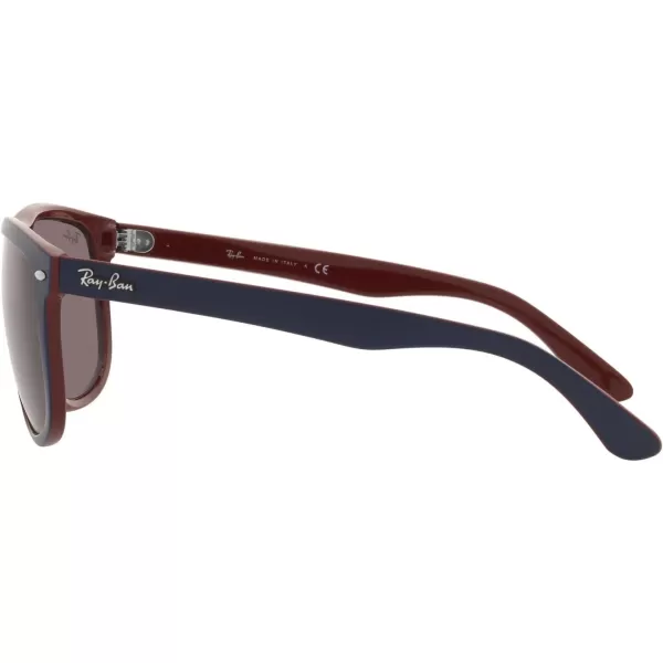 RayBan Womens Rb4147 Boyfriend Square SunglassesMatte Blue on BrownViolet