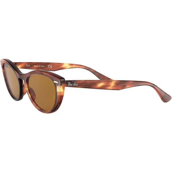 RayBan Womens Rb4314n Nina Cat Eye SunglassesStriped HavanaB15 Brown