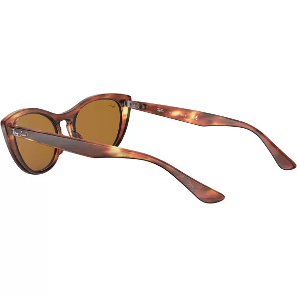 RayBan Womens Rb4314n Nina Cat Eye SunglassesStriped HavanaB15 Brown