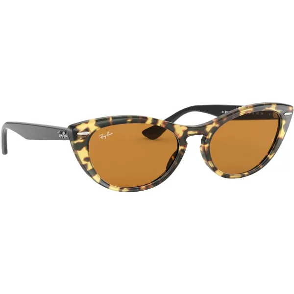 RayBan Womens Rb4314n Nina Cat Eye SunglassesYellow HavanaYellow Mirrored Gold