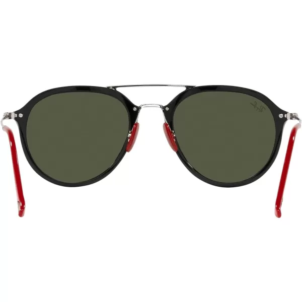 RayBan Womens Rb4369m Scuderia Ferrari Collection Square SunglassesBlackGreen