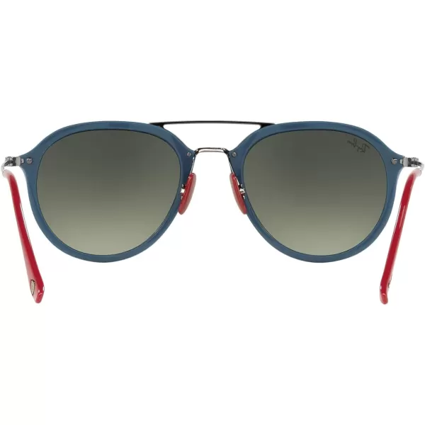 RayBan Womens Rb4369m Scuderia Ferrari Collection Square SunglassesVallarta BlueGrey Gradient