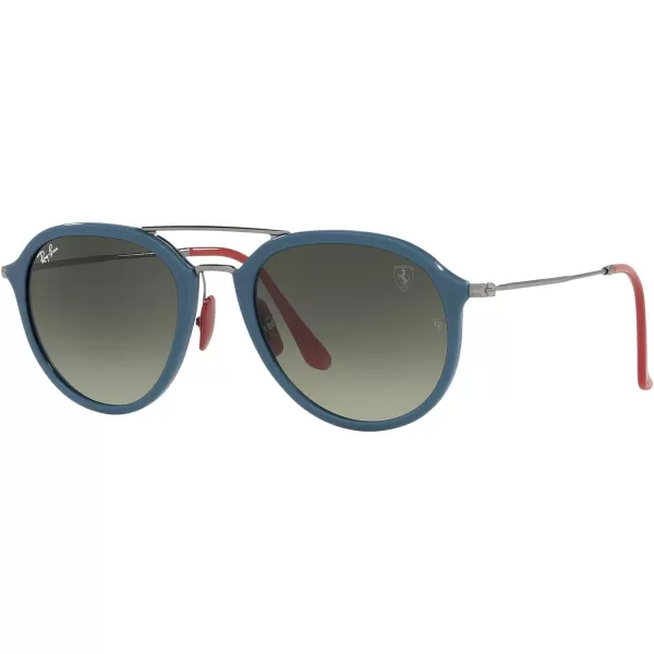 RayBan Womens Rb4369m Scuderia Ferrari Collection Square SunglassesVallarta BlueGrey Gradient