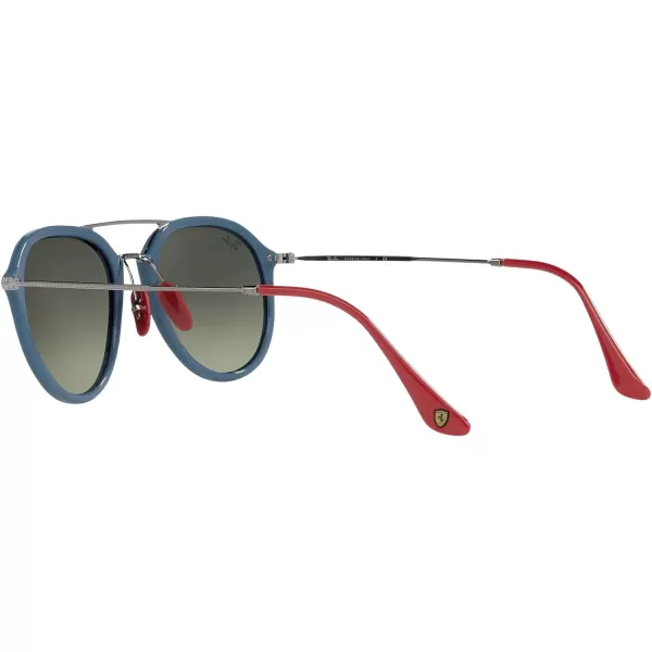 RayBan Womens Rb4369m Scuderia Ferrari Collection Square SunglassesVallarta BlueGrey Gradient