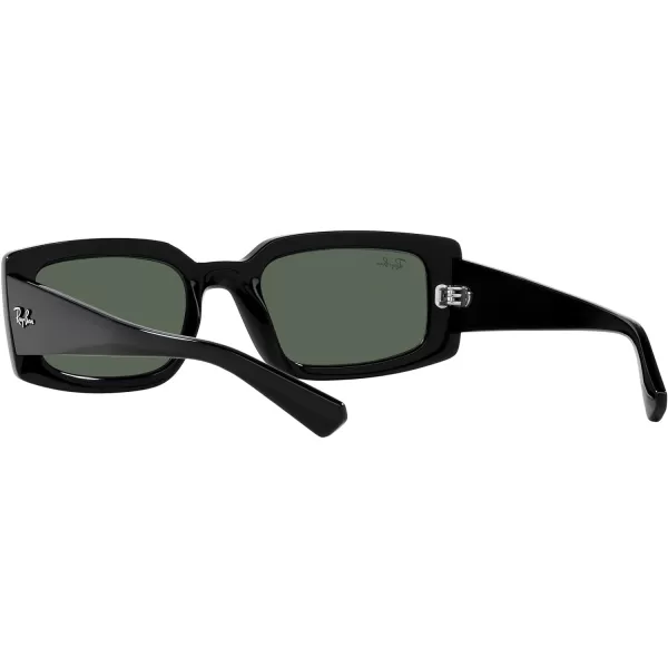 RayBan Womens Rb4395f Kiliane Low Bridge Fit Square SunglassesBlackDark Green