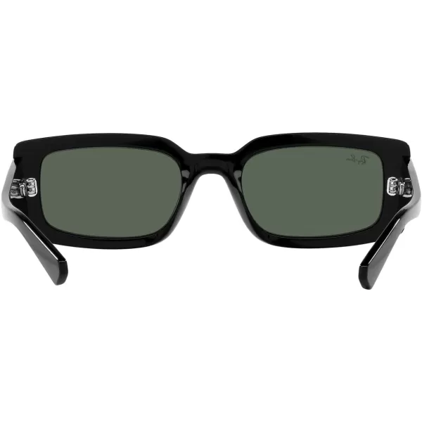 RayBan Womens Rb4395f Kiliane Low Bridge Fit Square SunglassesBlackDark Green