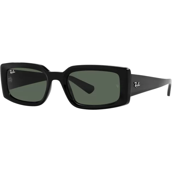 RayBan Womens Rb4395f Kiliane Low Bridge Fit Square SunglassesBlackDark Green