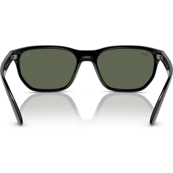 RayBan Womens Rb4404m Scuderia Ferrari Collection Rectangular SunglassesBlackDark Green