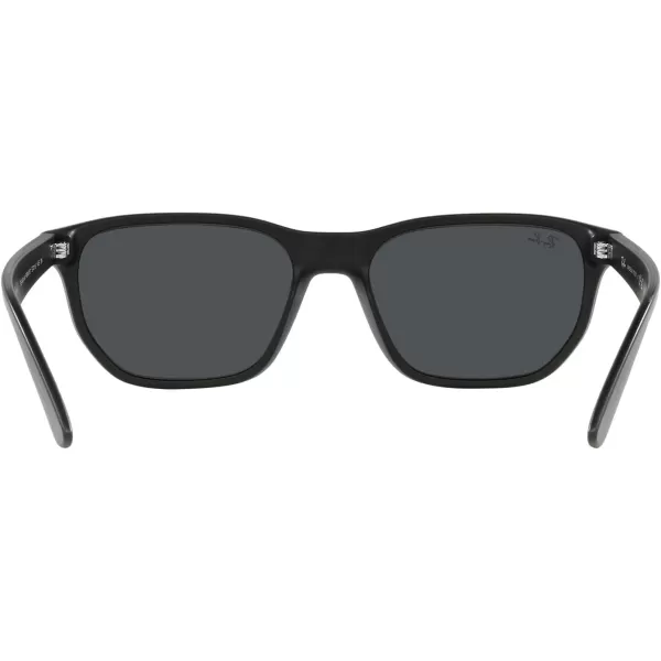 RayBan Womens Rb4404m Scuderia Ferrari Collection Rectangular SunglassesMatte BlackDark Grey