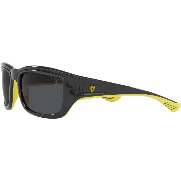 RayBan Womens Rb4405m Scuderia Ferrari Collection Square SunglassesGrey on Rubber YellowDark Grey