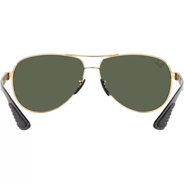 RayBan Womens Rb8331m Scuderia Ferrari Collection Aviator SunglassesGoldDark Green