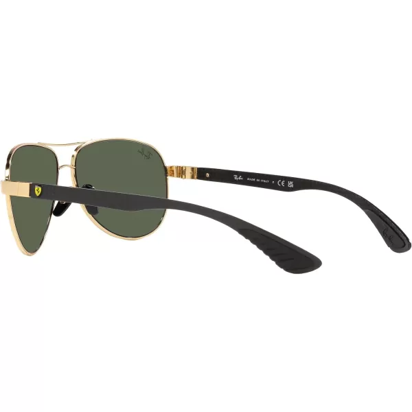 RayBan Womens Rb8331m Scuderia Ferrari Collection Aviator SunglassesGoldDark Green