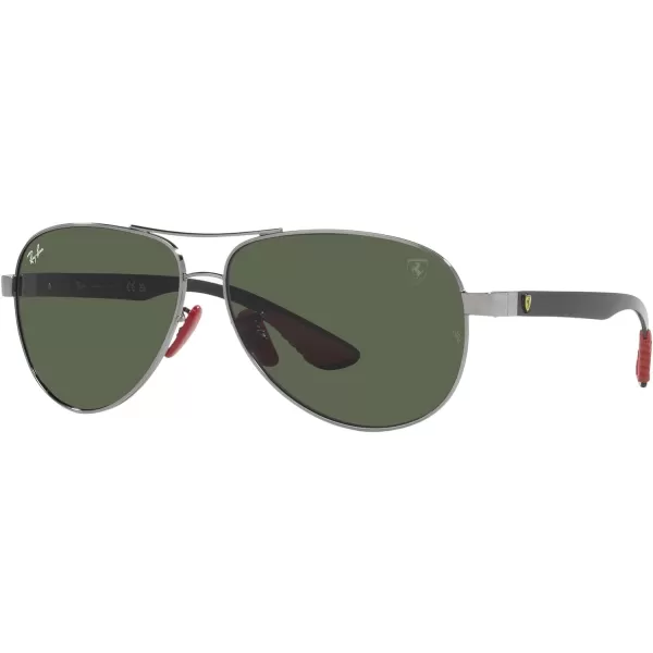 RayBan Womens Rb8331m Scuderia Ferrari Collection Aviator SunglassesGunmetalDark Green