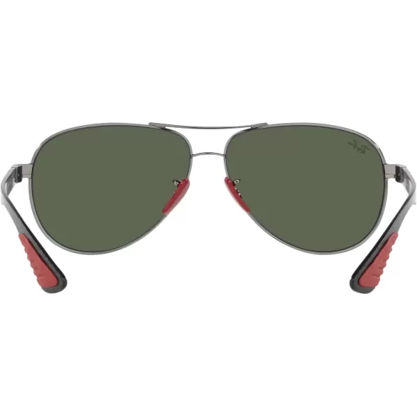 RayBan Womens Rb8331m Scuderia Ferrari Collection Aviator SunglassesGunmetalDark Green