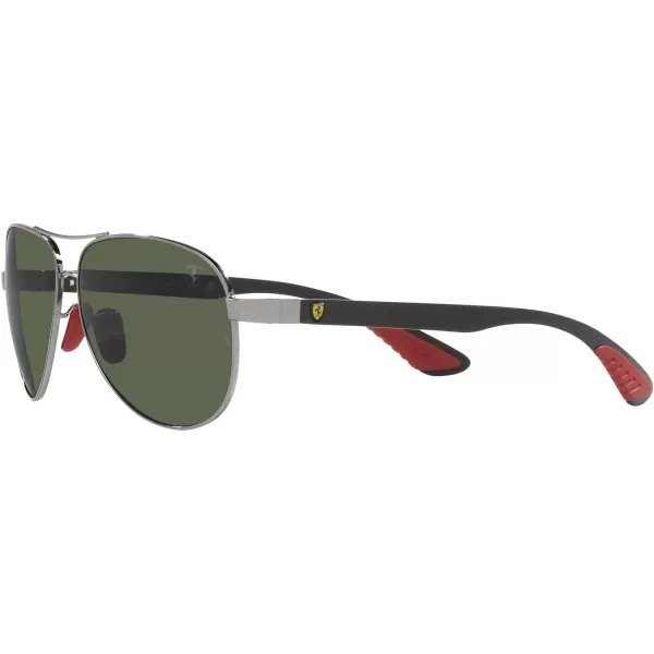 RayBan Womens Rb8331m Scuderia Ferrari Collection Aviator SunglassesGunmetalDark Green