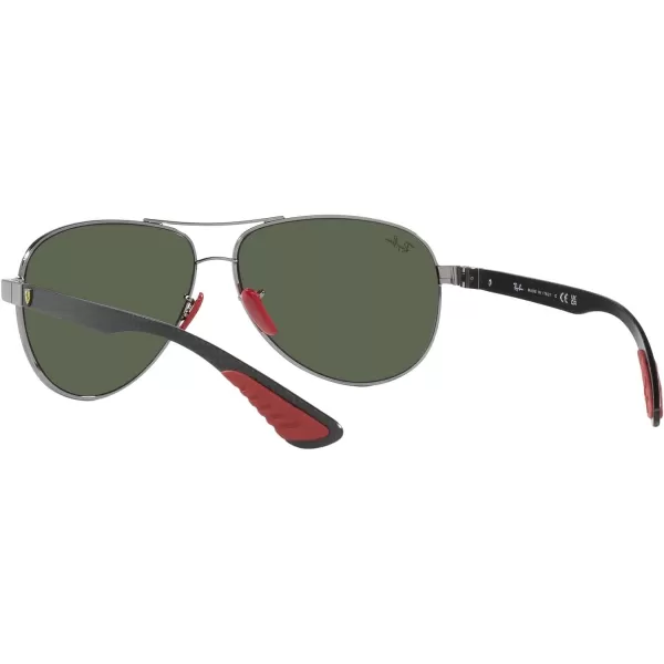 RayBan Womens Rb8331m Scuderia Ferrari Collection Aviator SunglassesGunmetalDark Green