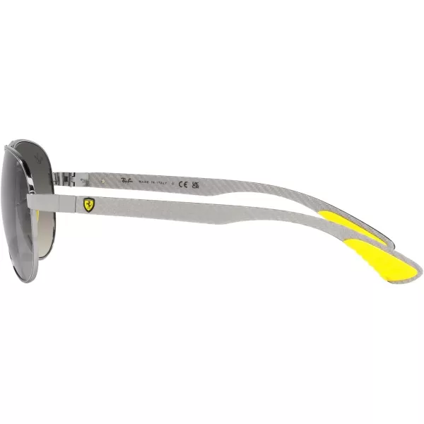 RayBan Womens Rb8331m Scuderia Ferrari Collection Aviator SunglassesSilverGrey Gradient