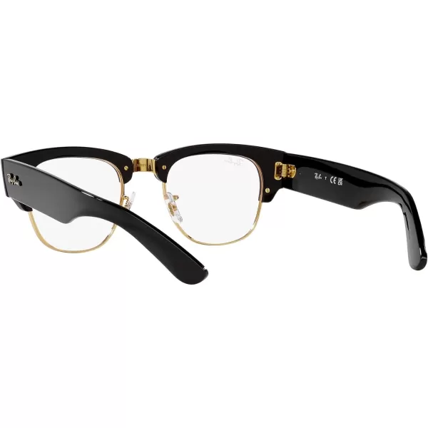 RayBan Womens Rx0316v Mega Clubmaster Square Prescription Eyewear FramesBlack on GoldDemo Lens